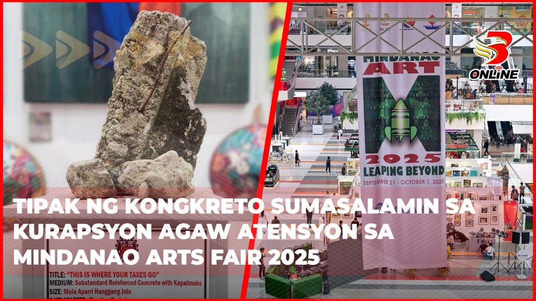 ⁣Tipak ng kongkreto sumasalamin sa kurapsyon agaw atensyon sa Mindanao Arts Fair 2025