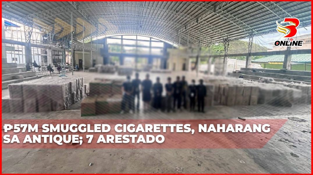 ⁣₱57M smuggled cigarettes, naharang sa Antique; 7 Arestado