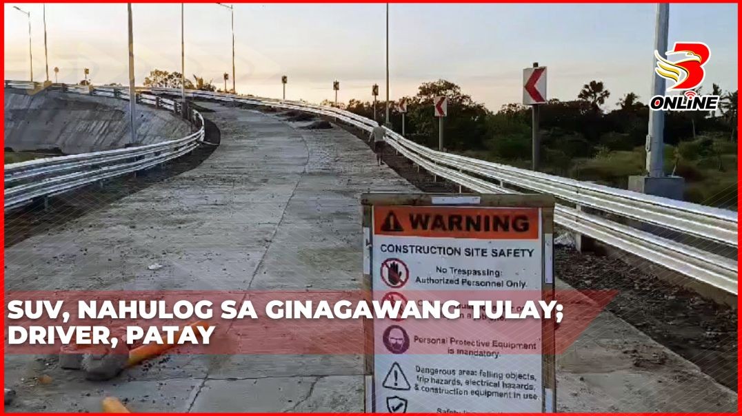 ⁣SUV, nahulog sa ginagawang tulay; driver, patay