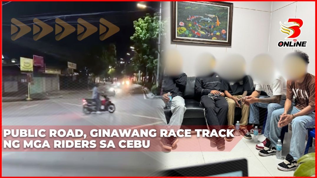 ⁣Public road, ginawang race track ng mga riders sa Cebu