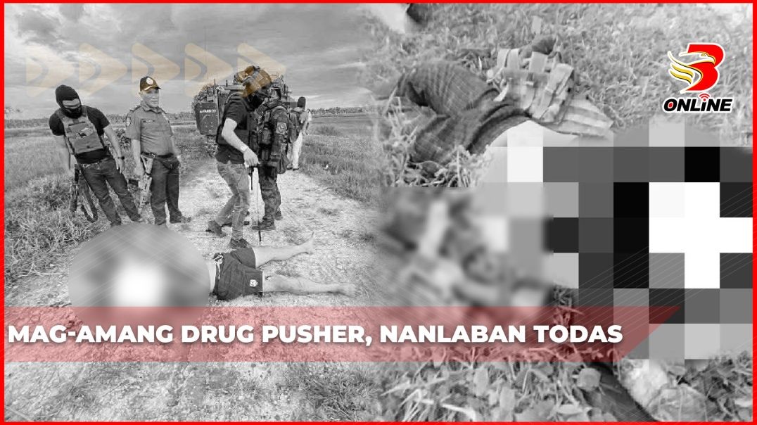 ⁣Mag-amang drug pusher, nanlaban todas