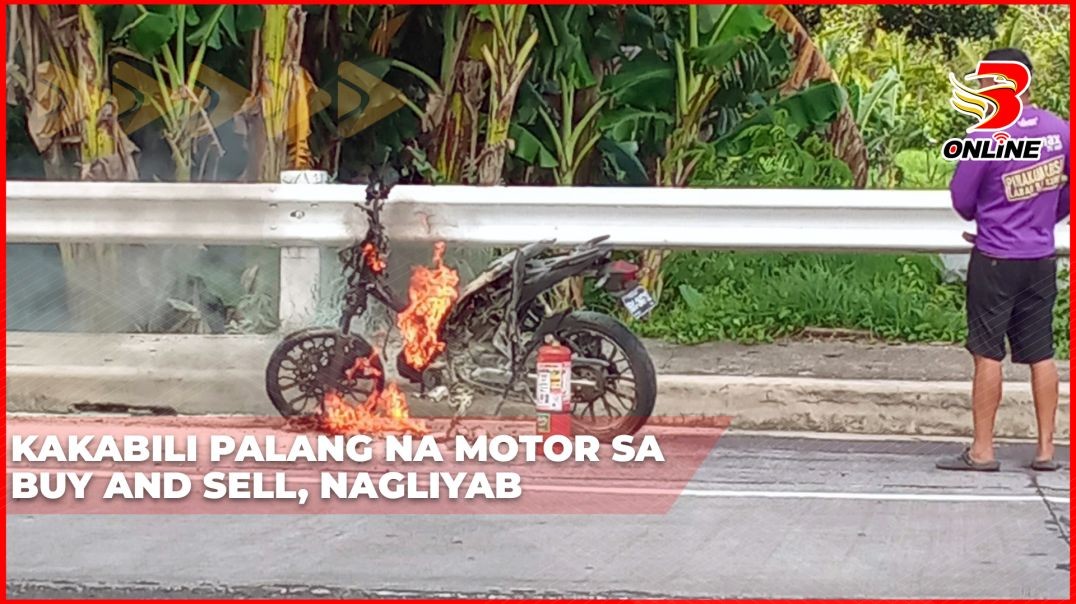 ⁣Kakabili palang na motor sa buy and sell, nagliyab
