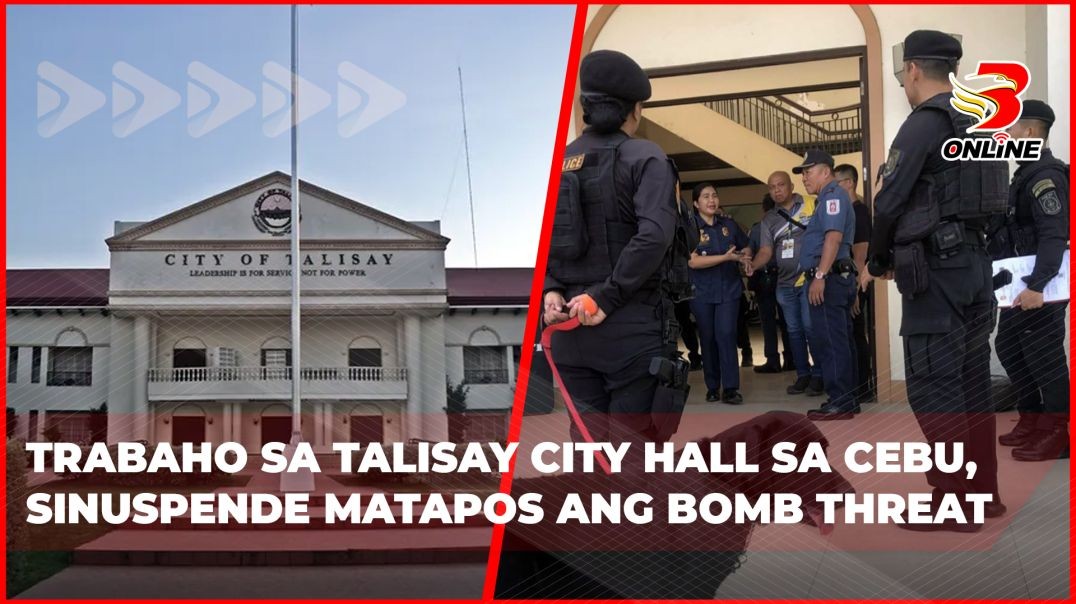 ⁣Trabaho sa Talisay City Hall sa Cebu, sinuspende matapos ang bomb threat
