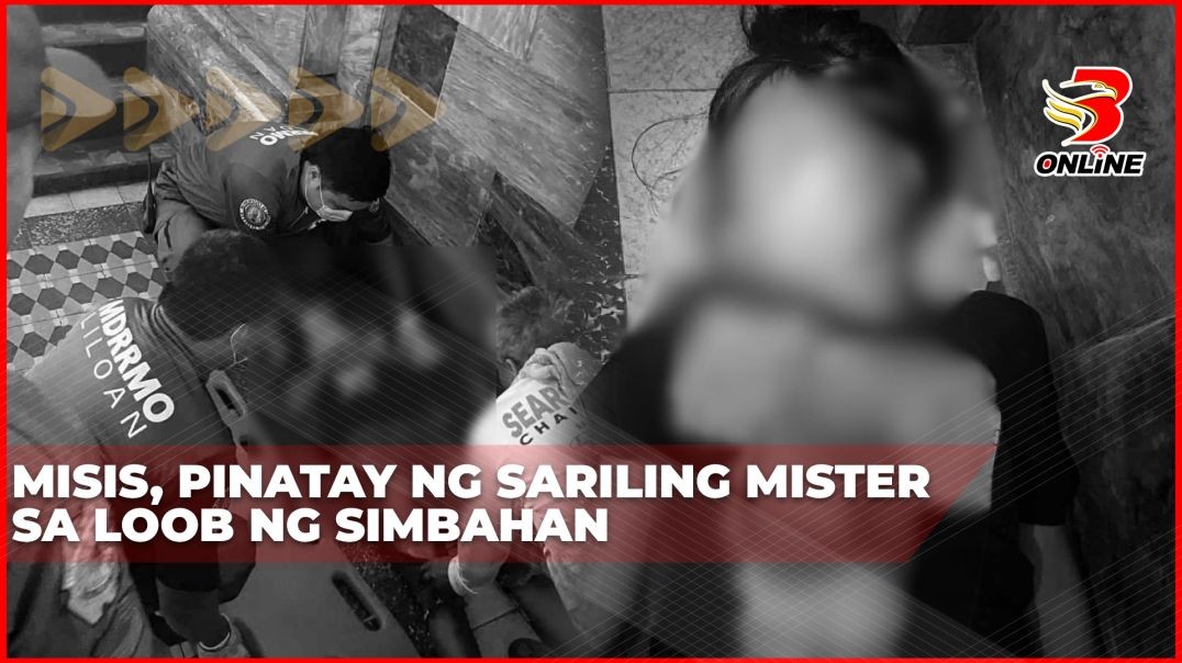⁣Misis, pinatay ng sariling mister sa loob ng simbahan
