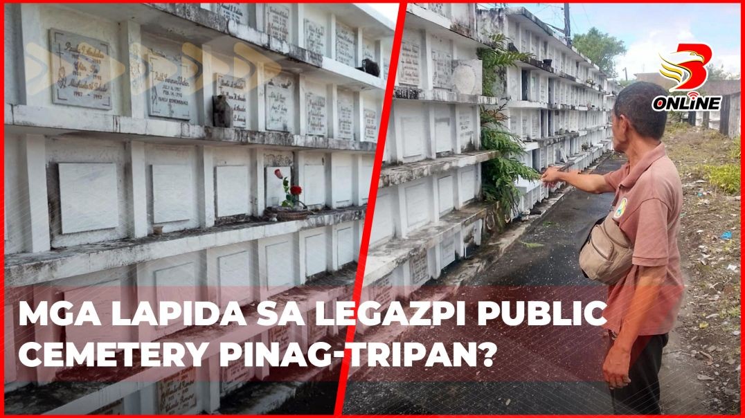 ⁣Mga lapida sa Legazpi Public Cemetery pinag-tripan