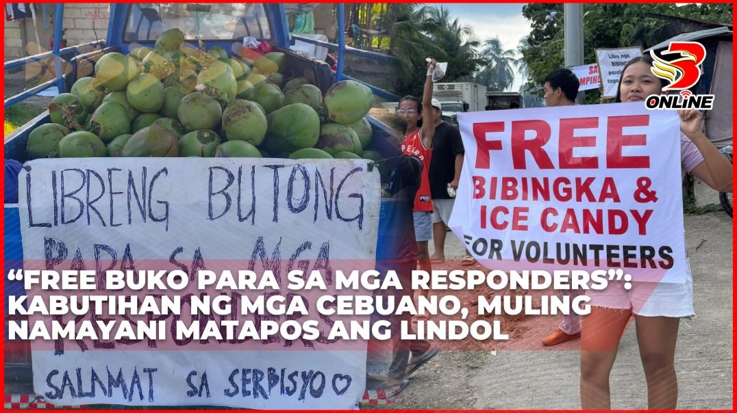 ⁣“Free buko para sa mga responders”: Kabutihan ng mga Cebuano, muling namayani matapos ang lindol