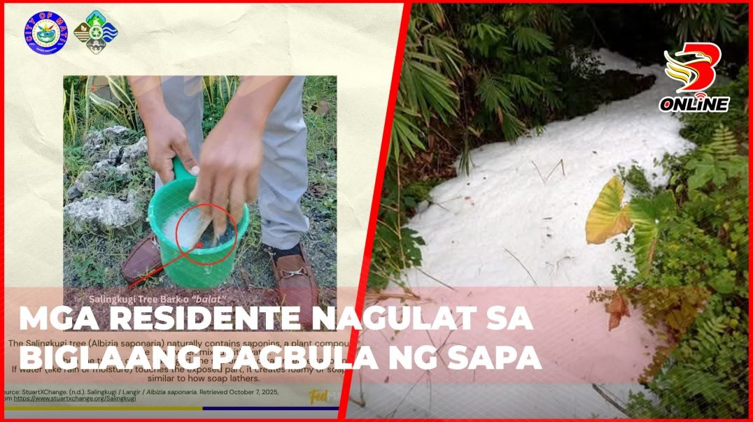 ⁣Mga residente nagulat sa biglaang pagbula ng sapa