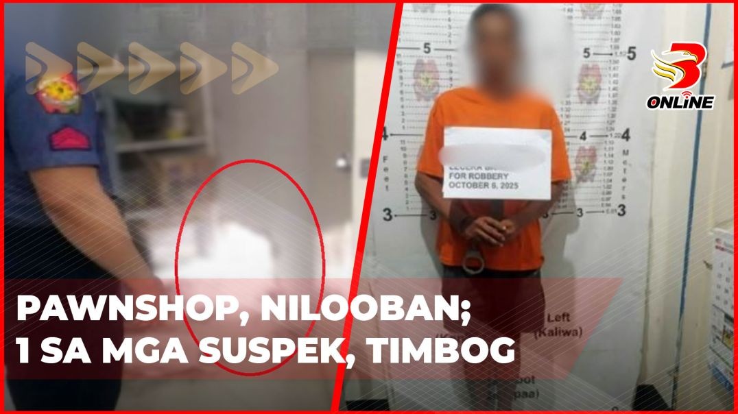 ⁣Pawnshop, nilooban; 1 sa mga suspek, timbog