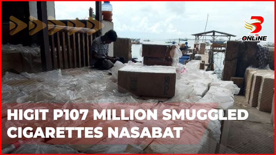 ⁣Higit P107 million smuggled cigarettes nasabat
