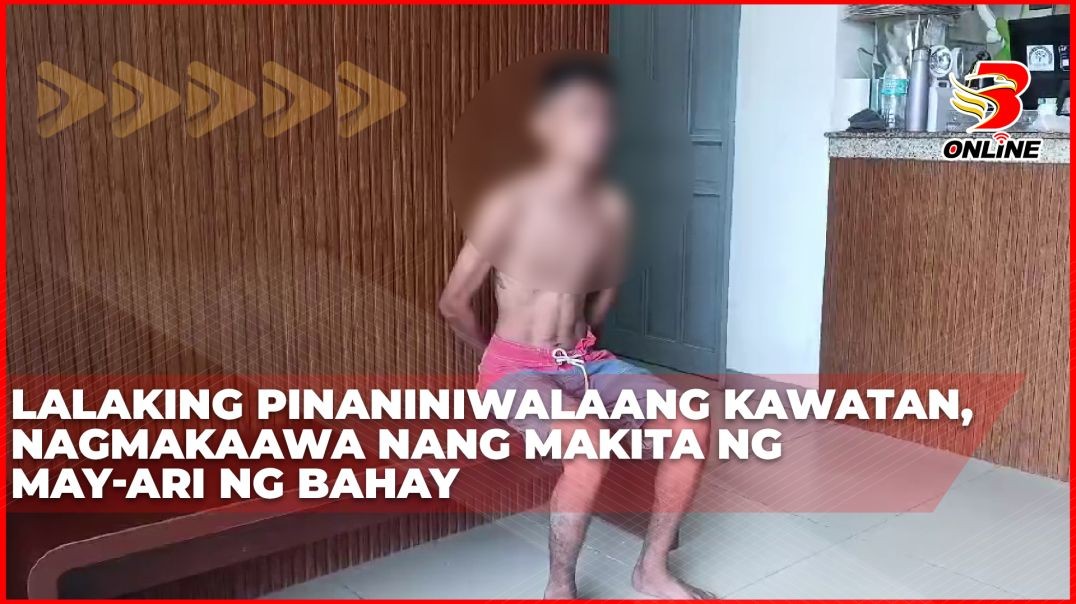 ⁣Lalaking pinaniniwalaang kawatan, nagmakaawa nang makita ng may-ari ng bahay