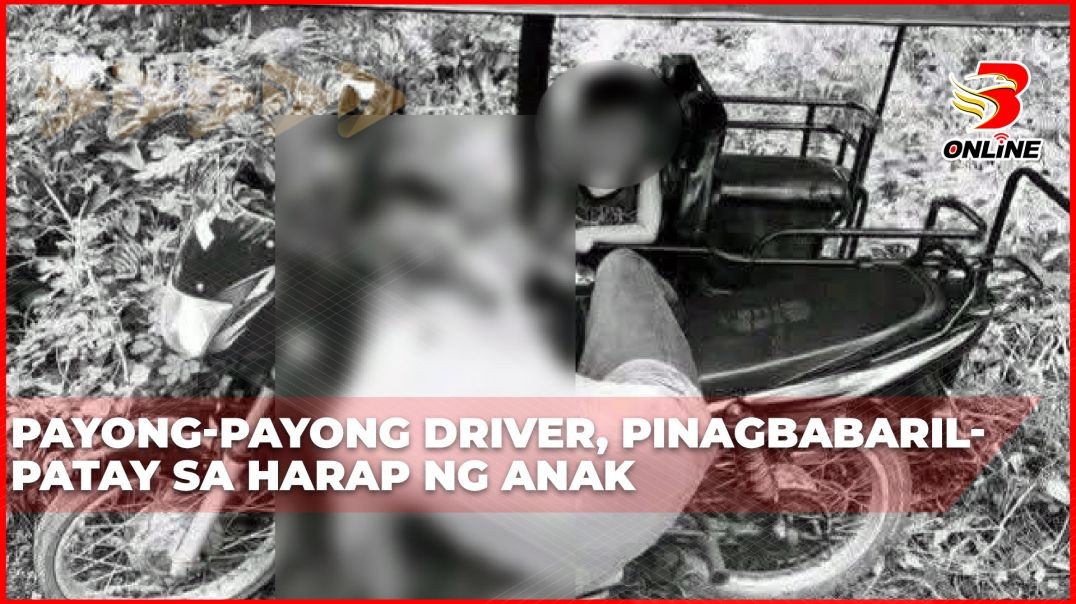 ⁣Payong-payong driver, pinagbabaril-patay sa harap ng anak