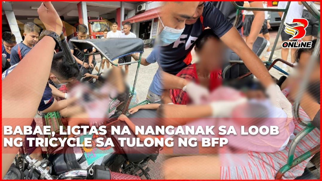 ⁣Babae, ligtas na nanganak sa loob ng tricycle sa tulong ng BFP