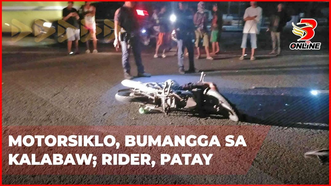 ⁣Motorsiklo, bumangga sa kalabaw; Rider, patay