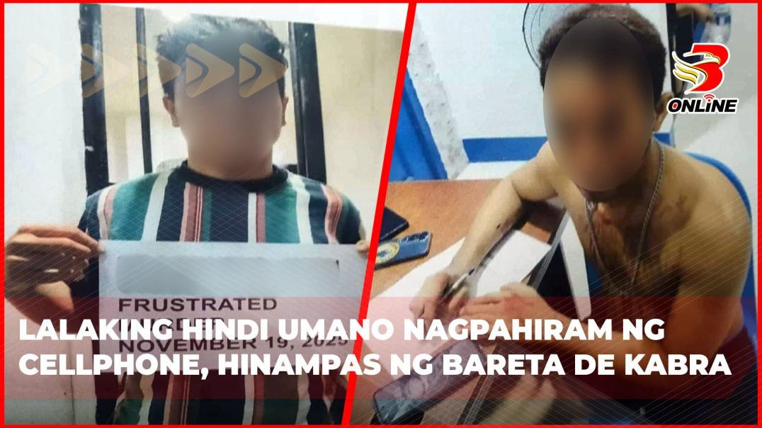 ⁣Lalaking hindi umano nagpahiram ng cellphone, hinampas ng bareta de kabra