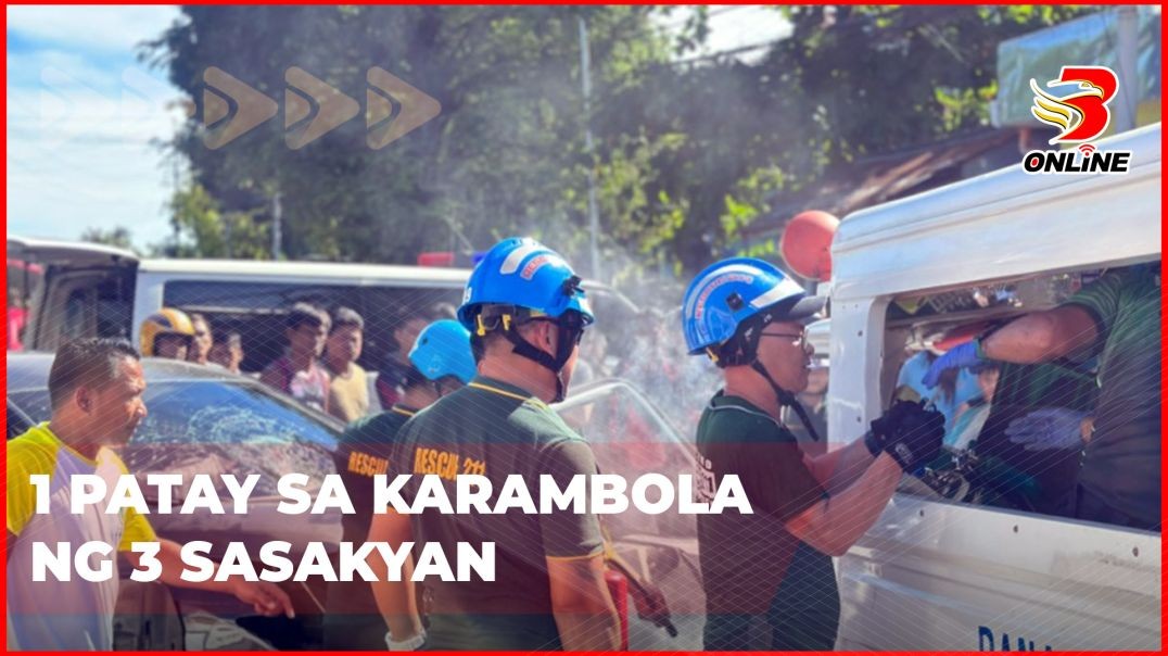 ⁣1 patay sa karambola ng 3 sasakyan