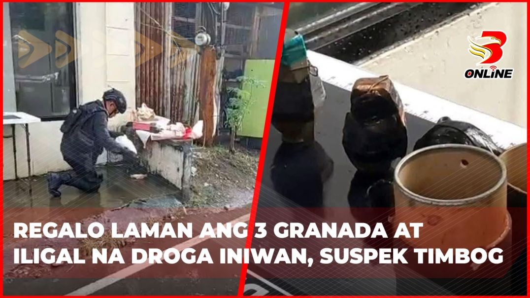 ⁣Regalo laman ang 3 granada at iligal na droga iniwan, suspek timbog