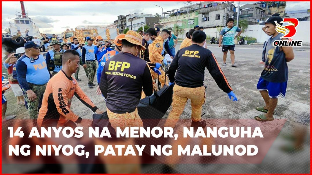 ⁣14 anyos na menor, nanguha ng niyog, patay ng malunod
