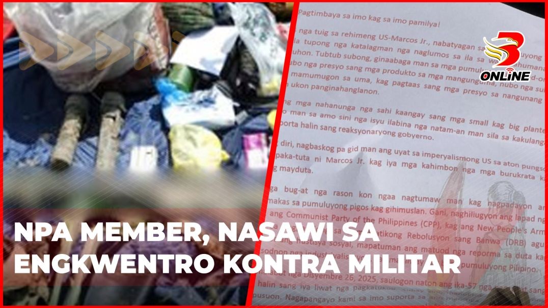 ⁣NPA member, nasawi sa engkwentro kontra militar