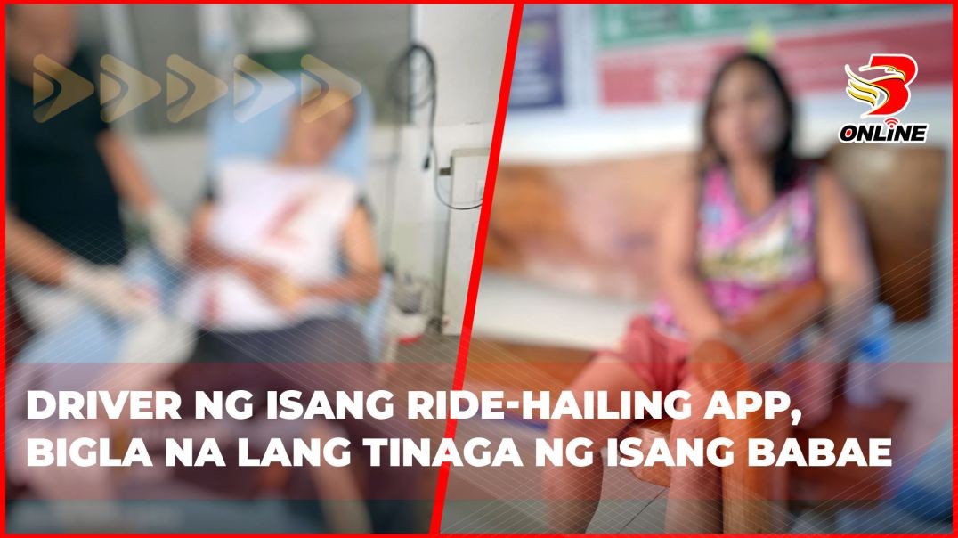 ⁣Driver ng isang ride-hailing app, bigla na lang tinaga ng isang babae