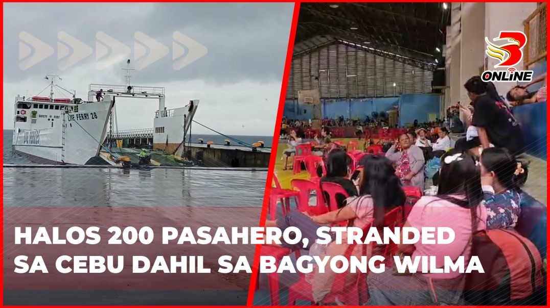⁣Halos 200 pasahero, stranded sa Cebu dahil sa Bagyong Wilma