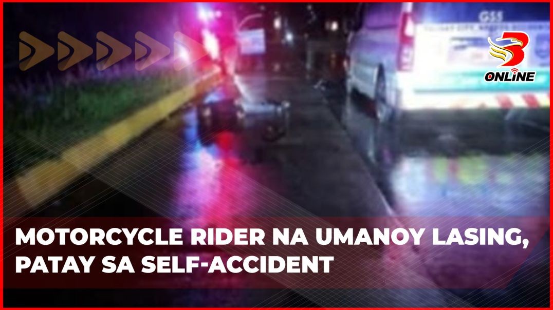 ⁣Motorcycle rider na umanoy lasing, patay sa self-accident