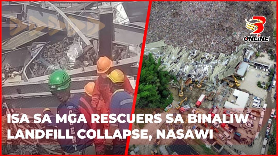 ⁣Isa sa mga rescuers sa Binaliw landfill collapse, nasawi