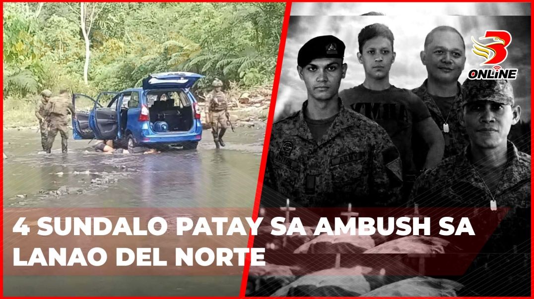 ⁣4 sundalo patay sa ambush sa Lanao del Norte