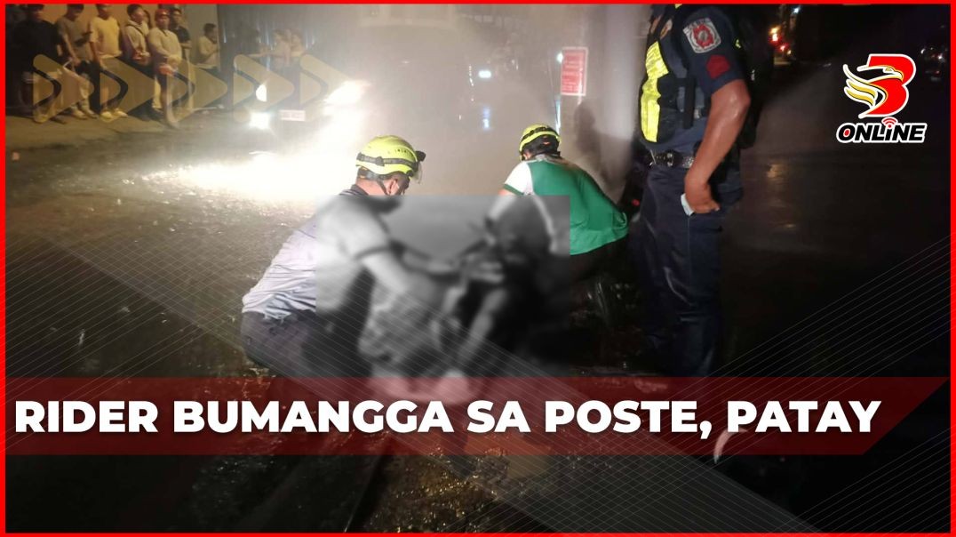 ⁣Rider bumangga sa poste, patay