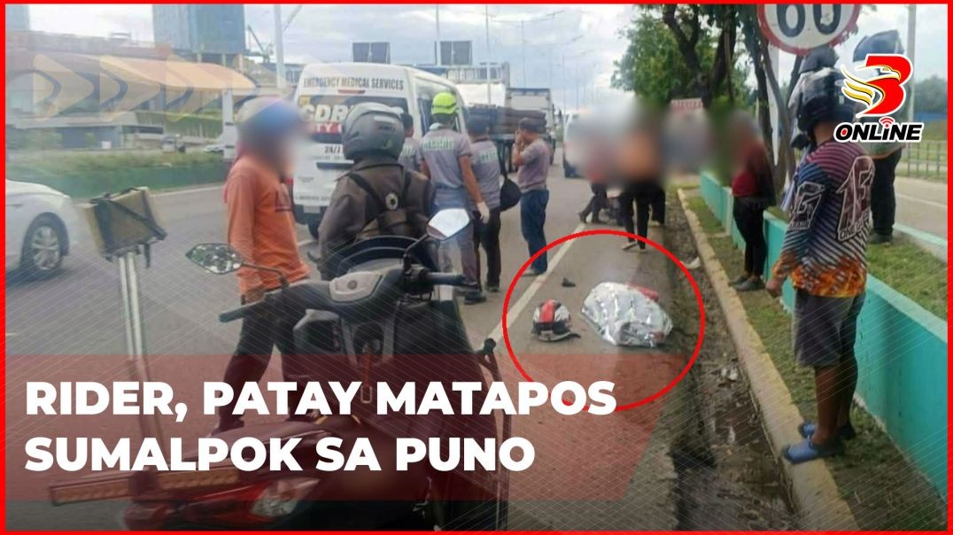 ⁣Rider, patay matapos sumalpok sa puno