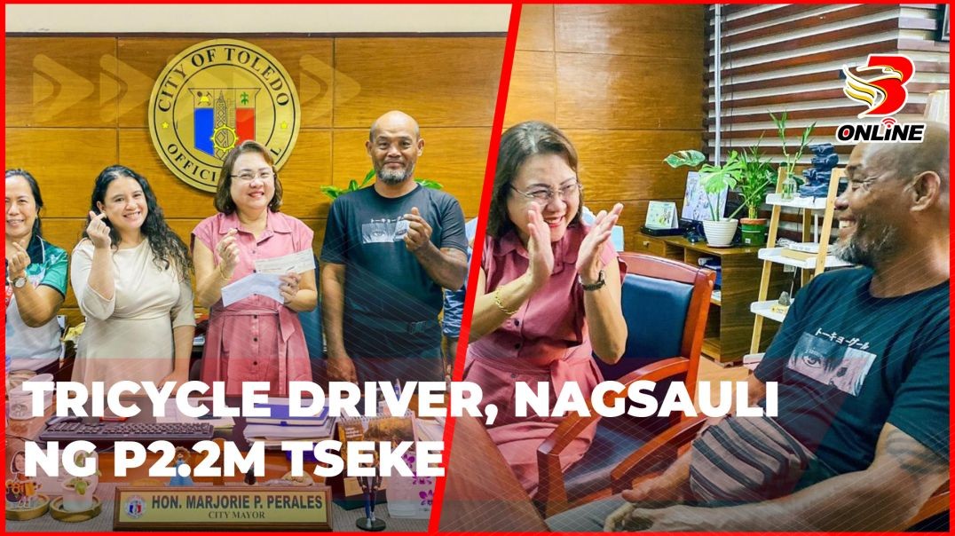 ⁣Tricycle driver, nagsauli ng P2.2M tseke