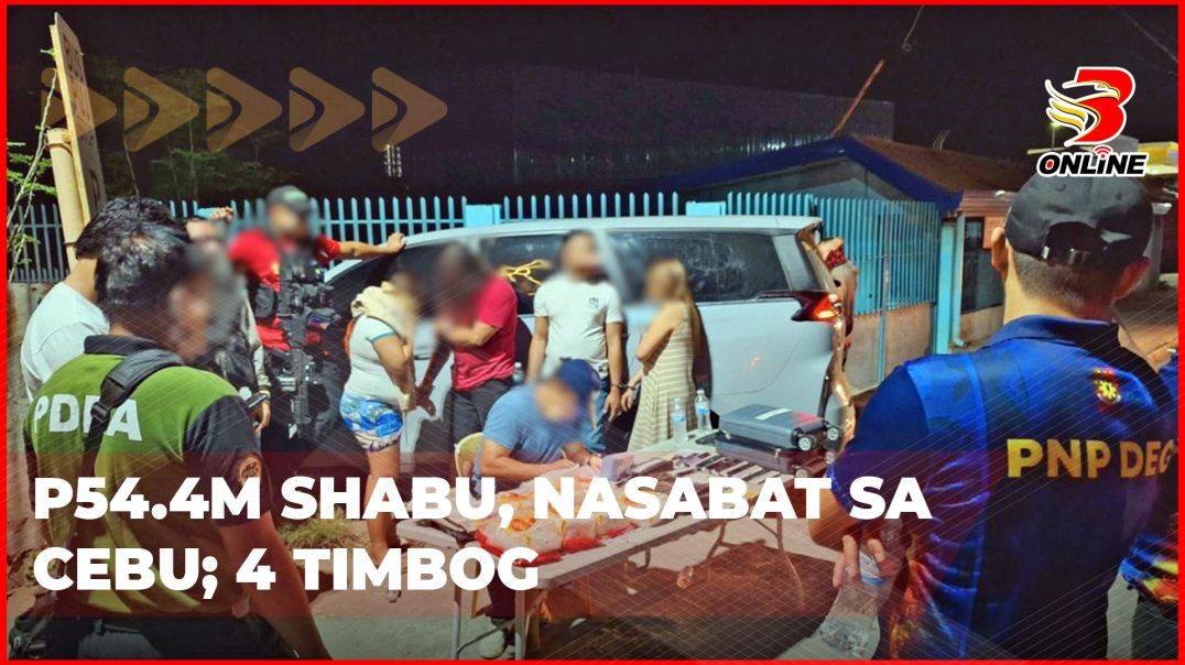 ⁣P54.4M shabu, nasabat sa Cebu; 4 timbog