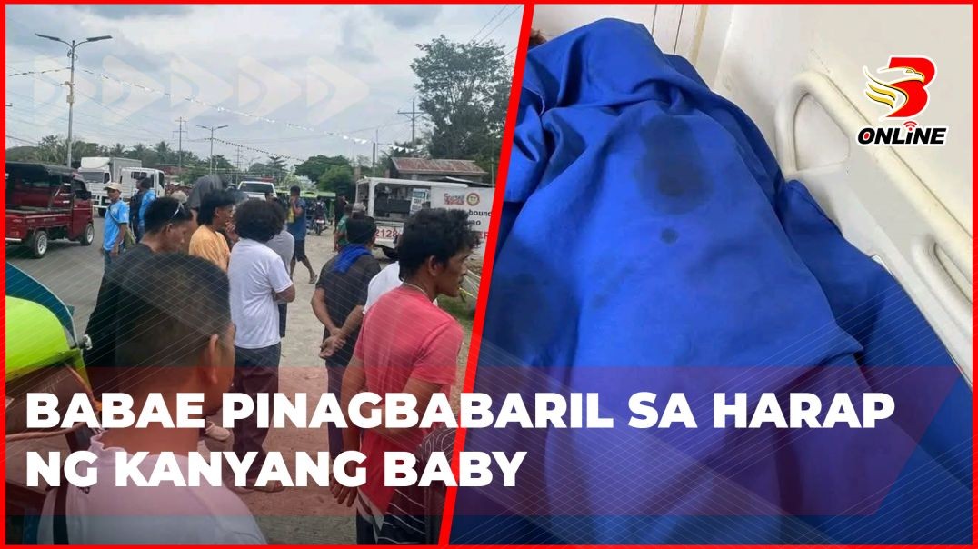 ⁣Babae pinagbabaril sa harap ng kanyang baby