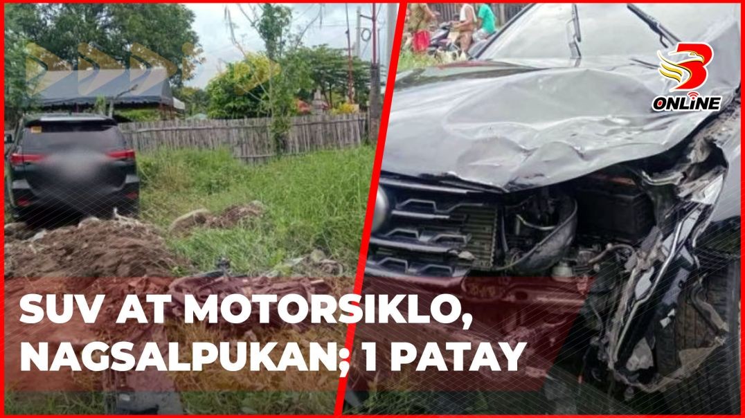 ⁣SUV at motorsiklo, nagsalpukan; 1 patay