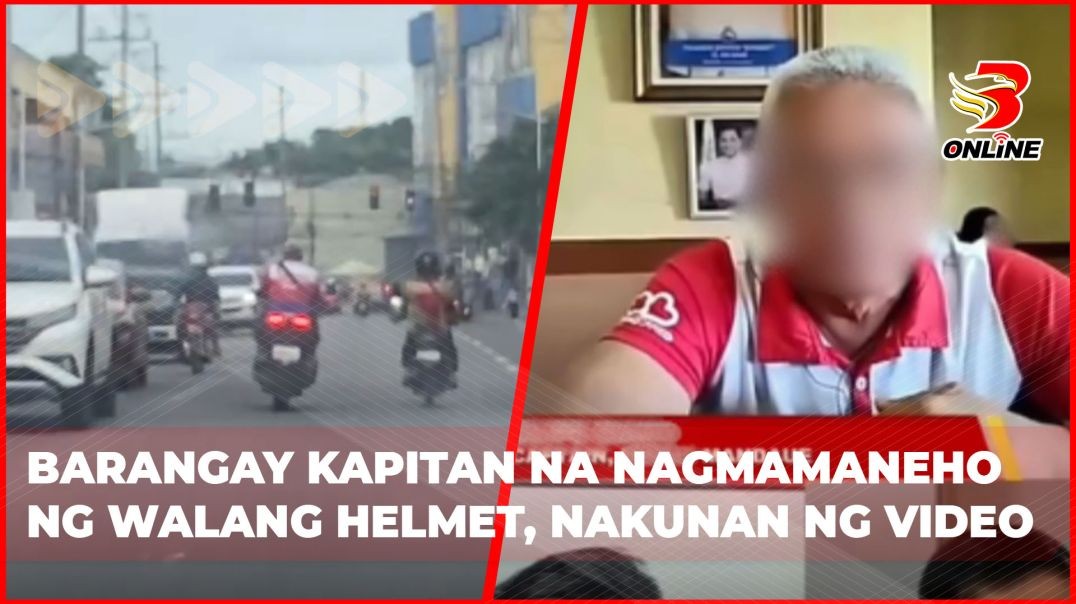 ⁣Barangay Kapitan na nagmamaneho ng walang helmet, nakunan ng video