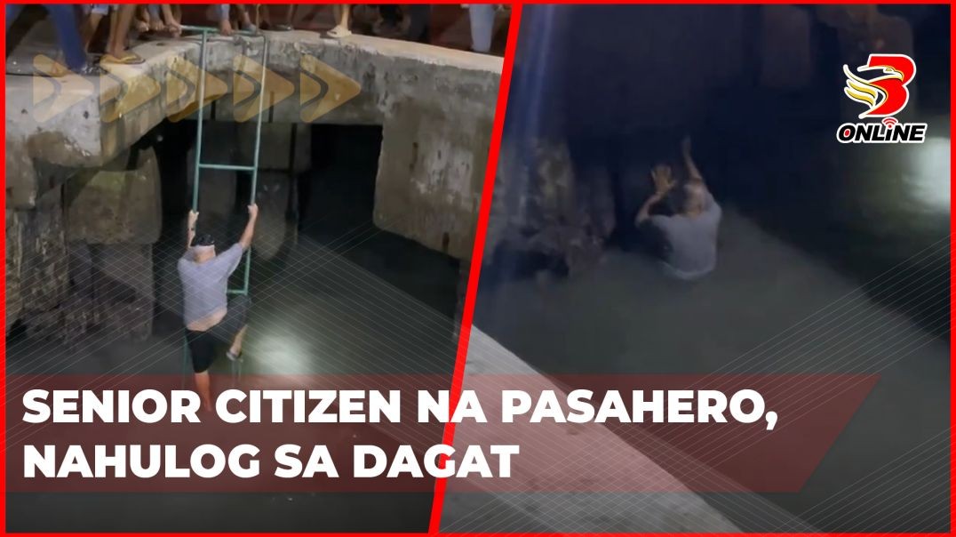 ⁣Senior Citizen na pasahero, nahulog sa dagat