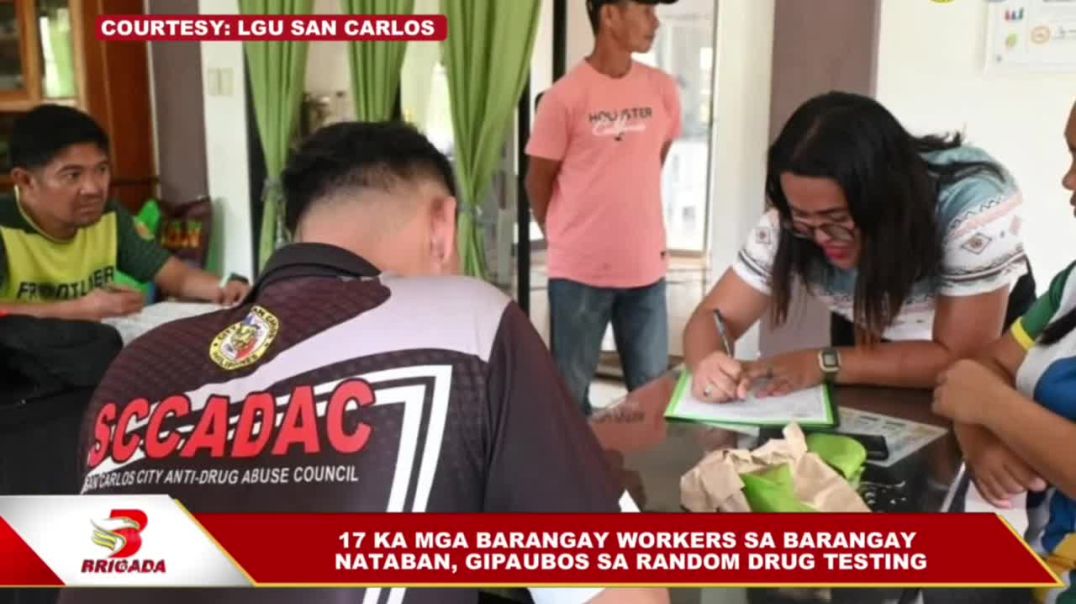 ⁣17 ka mga barangay workers sa Barangay Nataban, gipaubos sa random drug testing