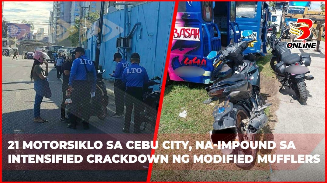 ⁣21 motorsiklo sa Cebu City, na-impound sa intensified crackdown ng modified mufflers