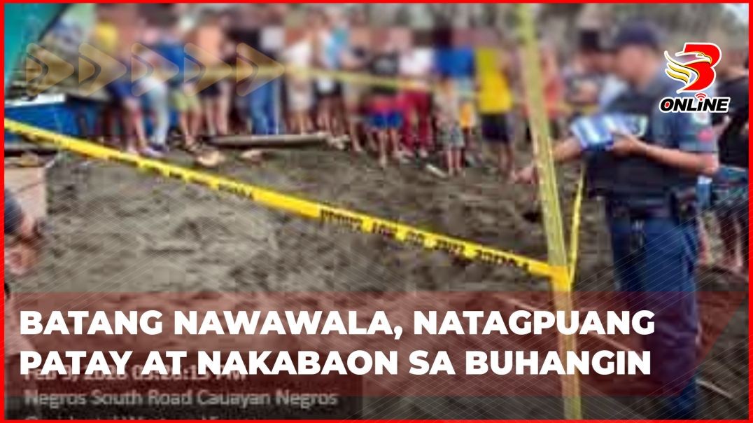 ⁣Batang nawawala, natagpuang patay at nakabaon sa buhangin