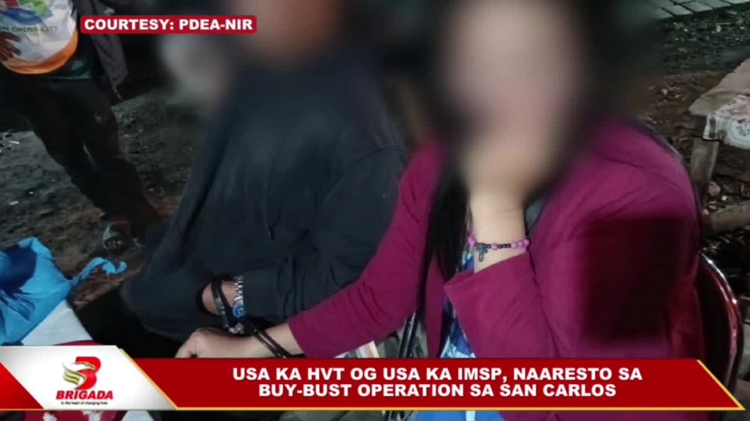 ⁣Usa ka HVT og usa ka imsp, naaresto sa buy-bust operation sa San Carlos