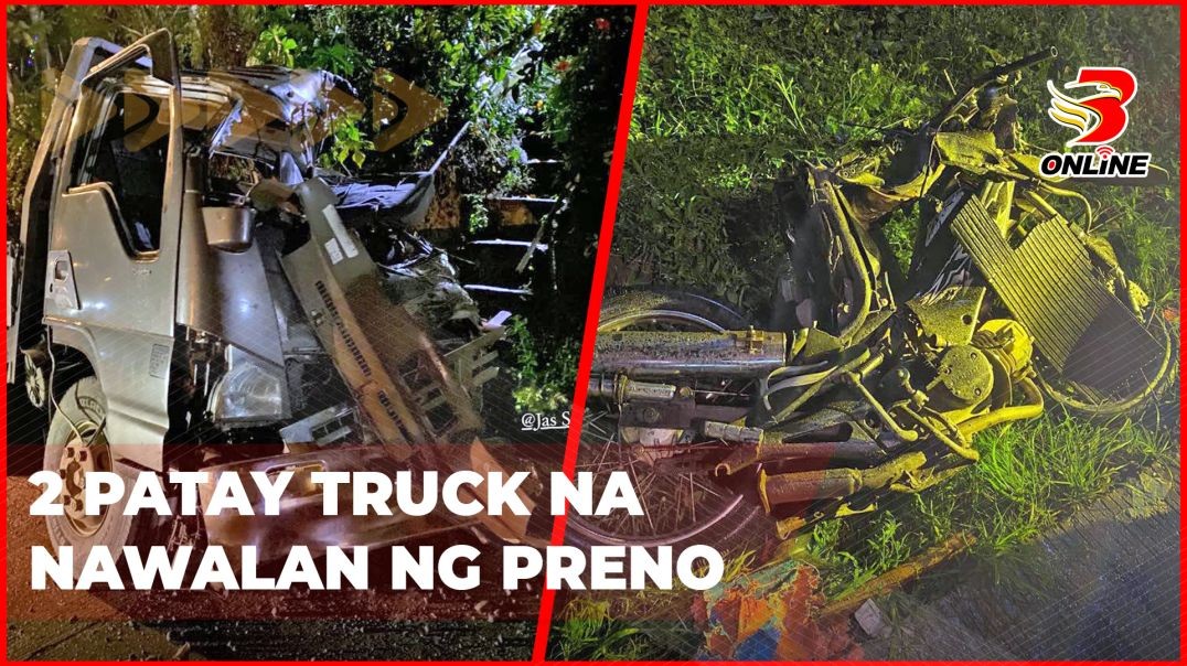 ⁣2 patay truck na nawalan ng preno