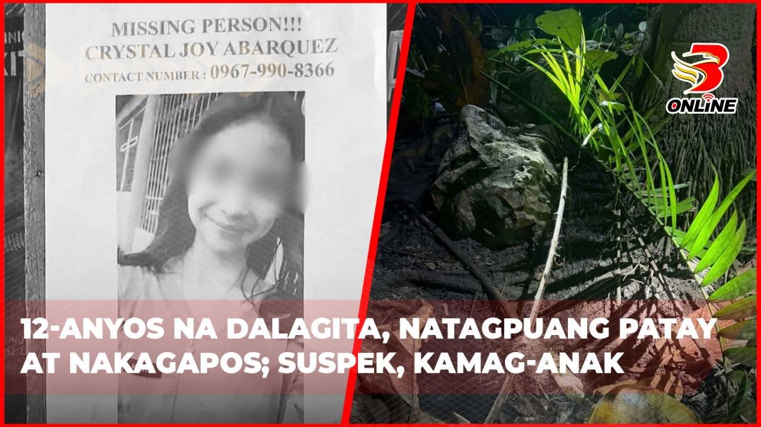 ⁣12-anyos na dalagita, natagpuang patay at nakagapos; suspek, kamag-anak