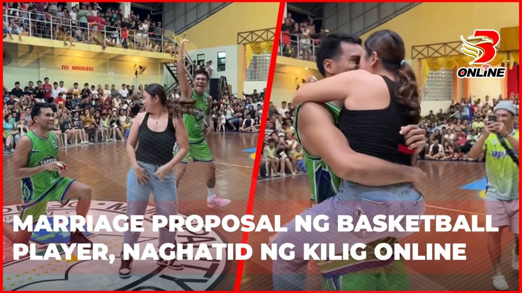 ⁣Marriage proposal ng basketball player, naghatid ng kilig online