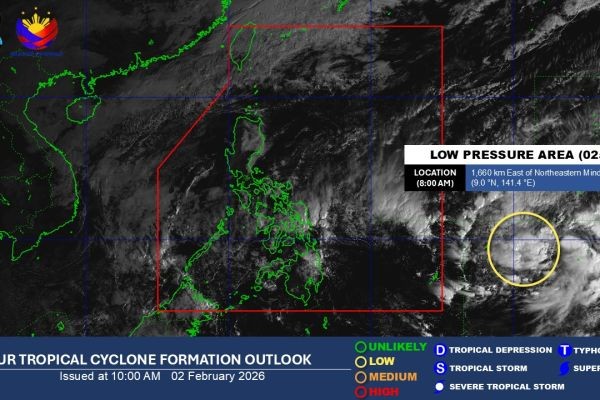 Panibagong LPA sa labas ng PAR, na-monitor ng PAGASA