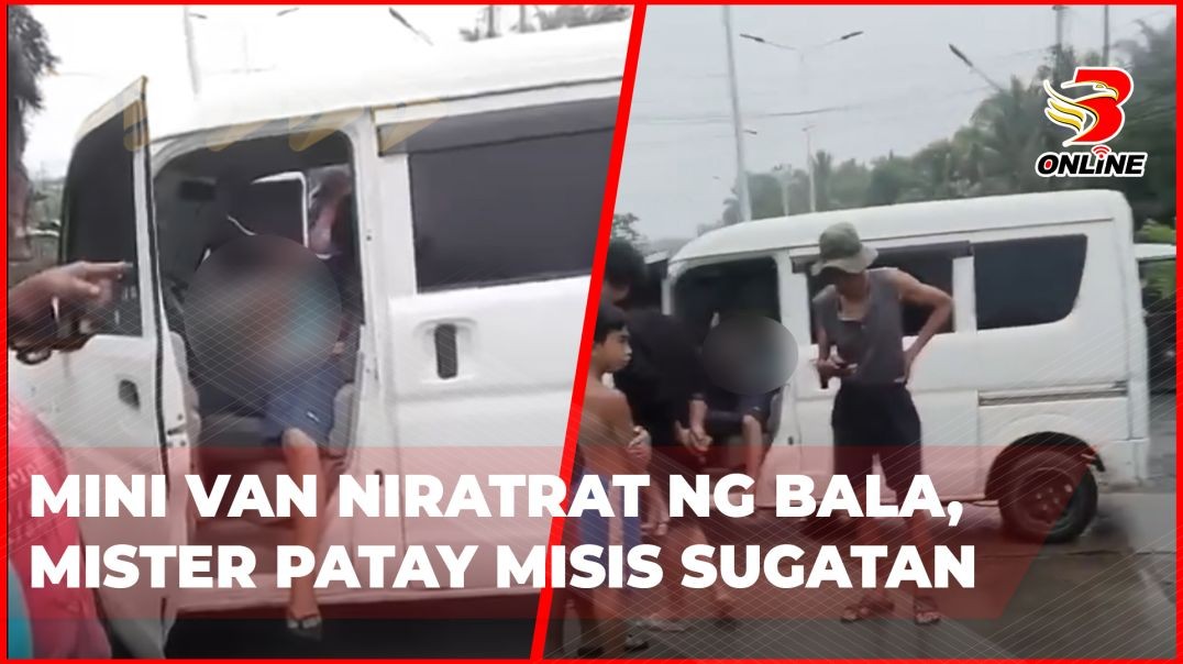 ⁣Mini van niratrat ng bala, mister patay misis sugatan
