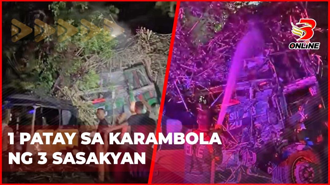 ⁣1 patay sa karambola ng 3 sasakyan