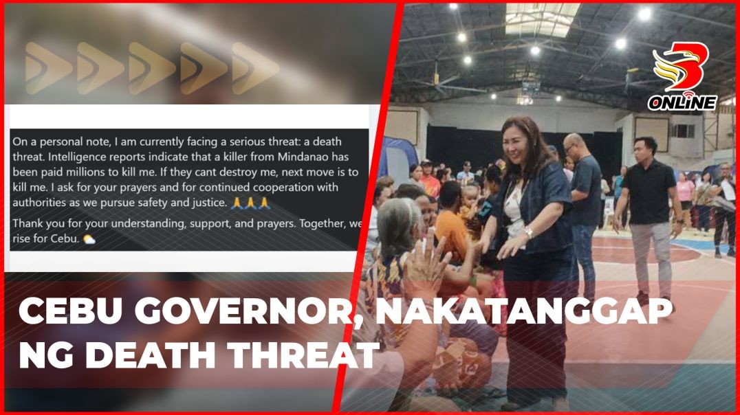 ⁣Cebu Governor, nakatanggap ng death threat