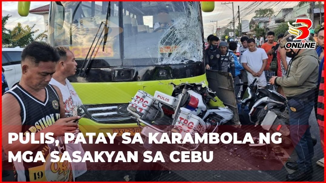 ⁣Pulis, patay sa karambola ng mga sasakyan sa Cebu