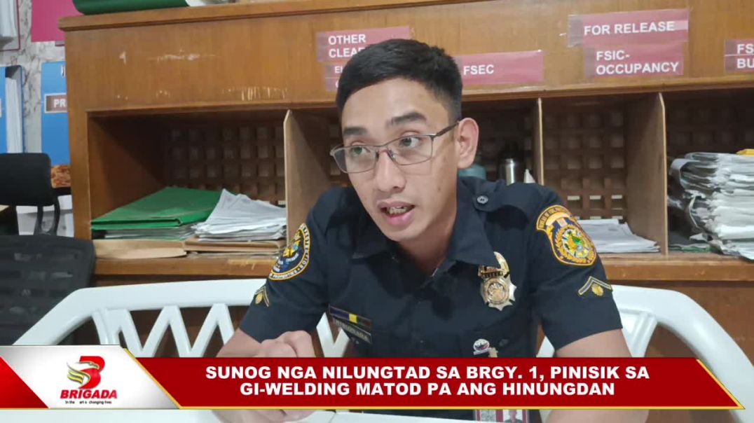 ⁣Sunog nga nilungtad sa Brgy. 1, pinisik sa gi-welding matod pa ang hinungdan