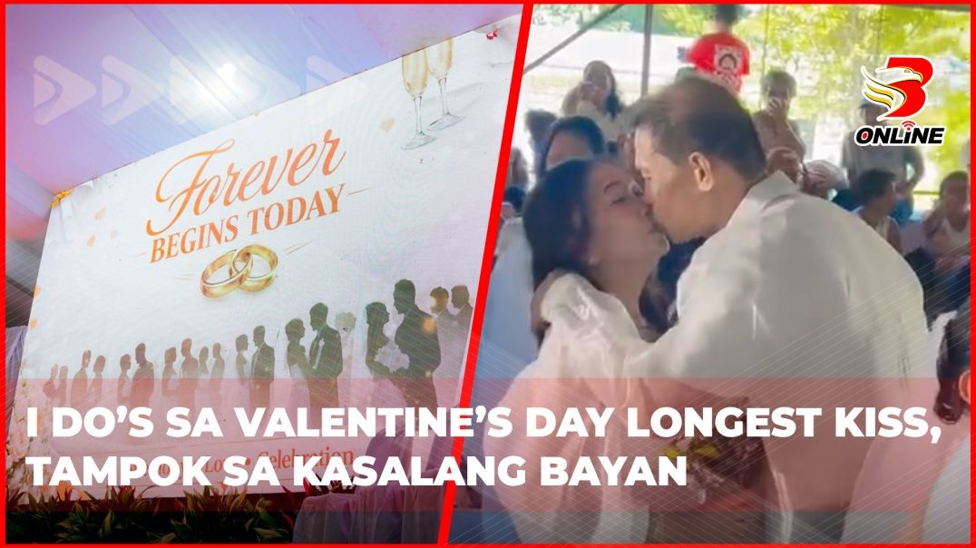 ⁣I Do’s sa Valentine’s Day Longest kiss, tampok sa Kasalang Bayan