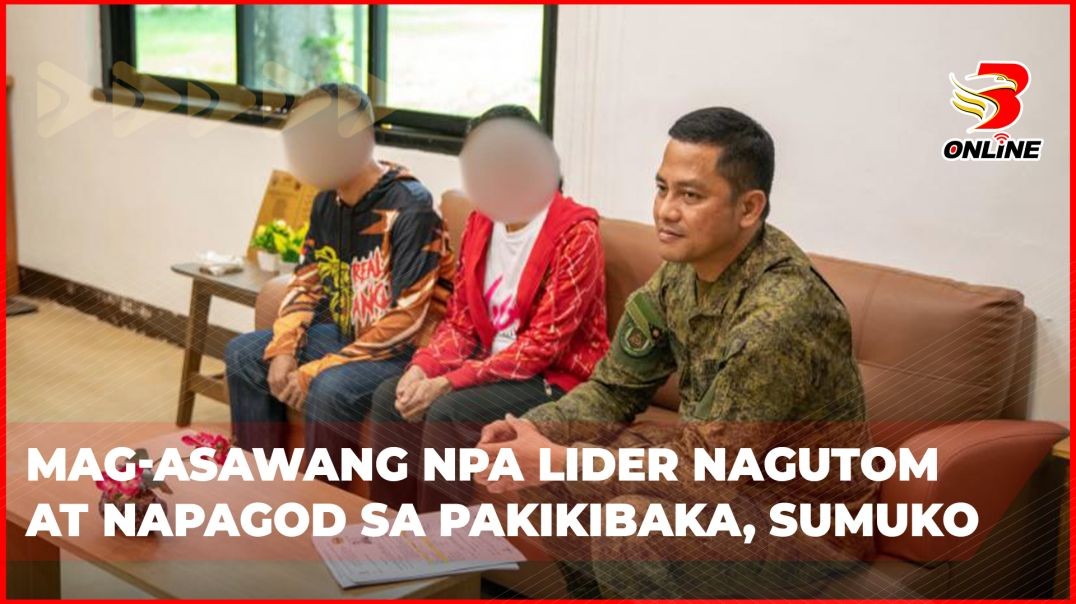 ⁣Mag-asawang NPA lider nagutom at napagod sa pakikibaka, sumuko
